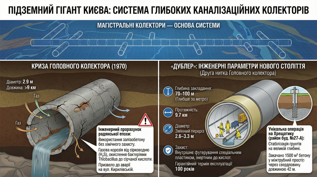 Строительство Главного коллектора «Дублер» в Киеве