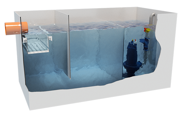 Канализационная насосная станция AQUATEC — перекачка стоков из заглубленных зон